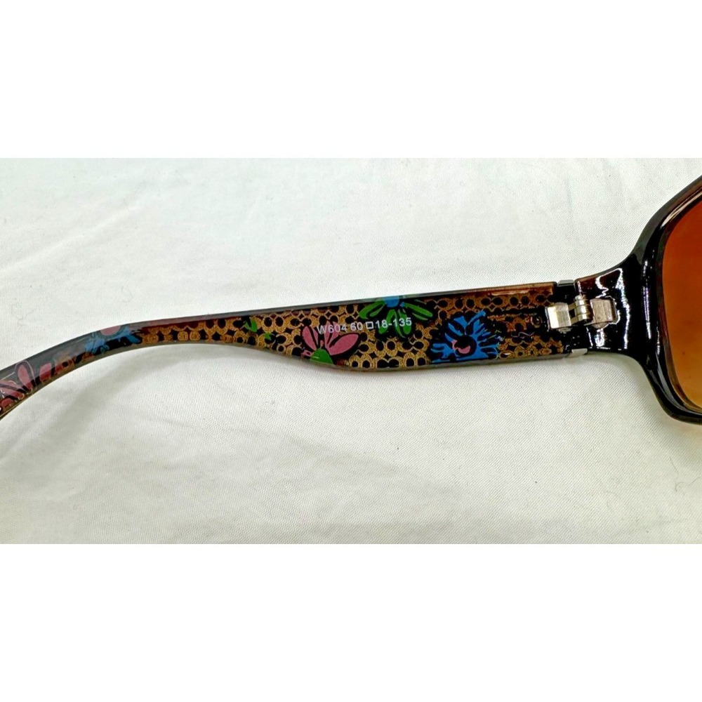 Coach Sunglasses Peony W604 Floral Brown Gradient C Logo 60 18 135 - Picture 13 of 14